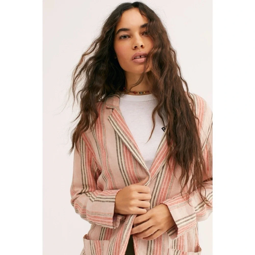 NWT Free People Simply Stripe Blazer